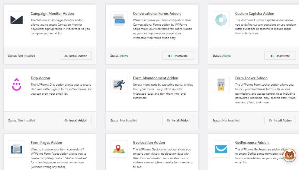 WPForms Add Ons